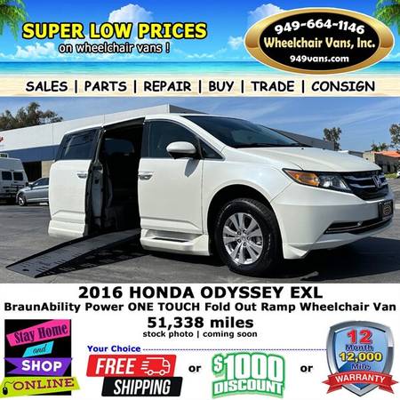 2016 Honda Odyssey EX-L Wheelchair Van    1