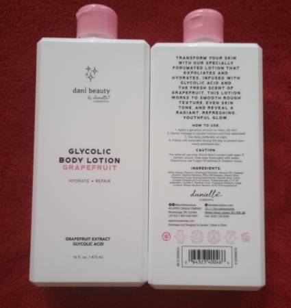 2 Bottles Of Glycolic Acid Lotion   16 Fl OZ  Each 1
