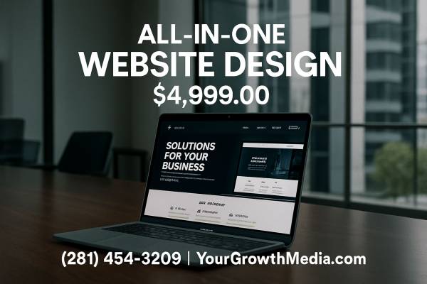 281) 454-3209 | Custom Website Design Packages - $1,999 to $4,999 | 1
