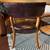 Burgundy Leather & Wood Accent Chair 5 thumbnail