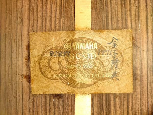 Yamaha GC-3D, 1971 signed Takehide Kaneko, All-Solid Grand Concert cla 1