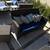 Dedon Woven Patio Furniture Couch with Side Table 1 thumbnail
