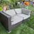 Pottery Barn Outdoor Patio Wicker Couch 2 thumbnail