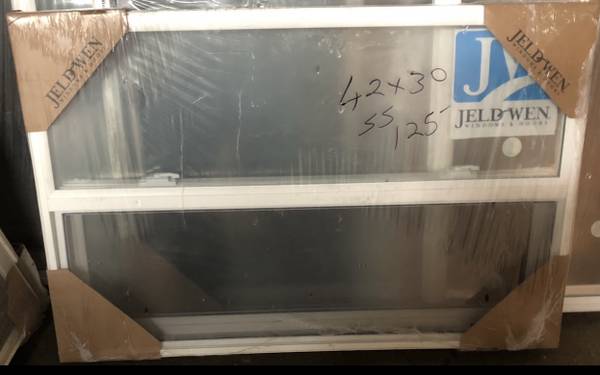 New 42x30 JeldWen white vinyl single hung window 1