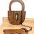 Large Wooden Lock & Key Shaped Decoration with Chain 1 thumbnail