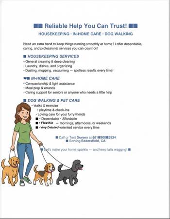 HouseKeeping / In-Home-Care / Pet-Sitting 1