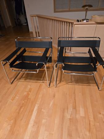 2 Wassily-style chairs, like new condition 1