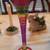 Festive Stripes Set of 2 Champagne Flutes Hollow Stem Hand Painted Boh 3 thumbnail