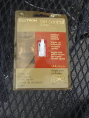 NEW LUTRON 3 SPEED CEILING FAN CONTROL 1