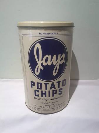 Vintage Jay's Potato Chip Limited Edition Tin  1986 1