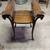 Victorian Mahogany 2 tier slide in glass top table 2 thumbnail