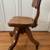 Vintage Solid Oak Swivel Rolling Office Chair 4 thumbnail