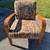 2- 1992 La Z Boy Oak Fabric Accent Arm Chairs 5 thumbnail