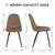 Homy Casa · Stan 5-Piece Dining Set Marble-Look Table + Brown Ch 3 thumbnail