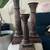 Set Of 3 Hand Carved Wooden Candle Holders 1 thumbnail