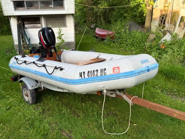 Seaworthy Boat With 4 HP Mercury 4 Stroke Motor - $900 (Parish)63443941110275122