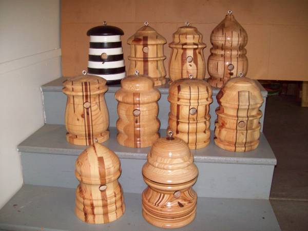 UNIQUE Hand Turned Birdhouses 1