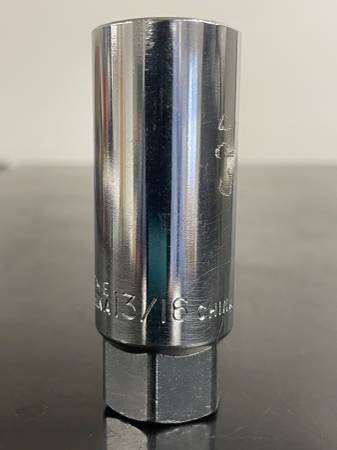 Chrome Vanadium - 13/16” - Deep - Spark Plug - Chrome - 3/8”dr. - 6pt. 1