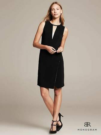 NWT 👚 Banana Republic Monogram Cutout Sheath Dress 👚 Size 6 1