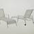 2 Pack) White Metal Comm'l Grade Sling Chaise Lounged with Wheels NEW 1 thumbnail