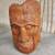 16" vintage hand carved solid wood trunk FACE HEAD primitive 3 thumbnail