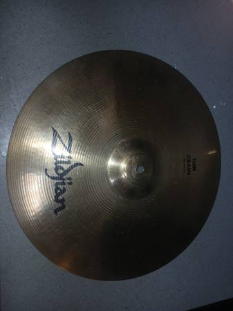 Used 16 inch, 18 inch Zildjian Thin Crash Cymbals and 22 inch Zildjian ride 1
