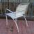 Mid Century Heavy Wrought iron and Vinyl matching Pair of Patio Chairs 6 thumbnail