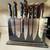 LARGE METAL, WOOD AND SILICONE MAGNETIC KNIFE BLOCK + 15 BRAND KNIVES 4 thumbnail