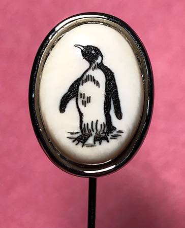 Penguin Sterling Silver stick pin brooch 1