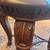 Elegant Carved Wood Accent Table, Black Marble Inset - Great Condition 2 thumbnail