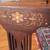 Antique pair of Wood Inlay and Black Embroidered chairs 2 thumbnail