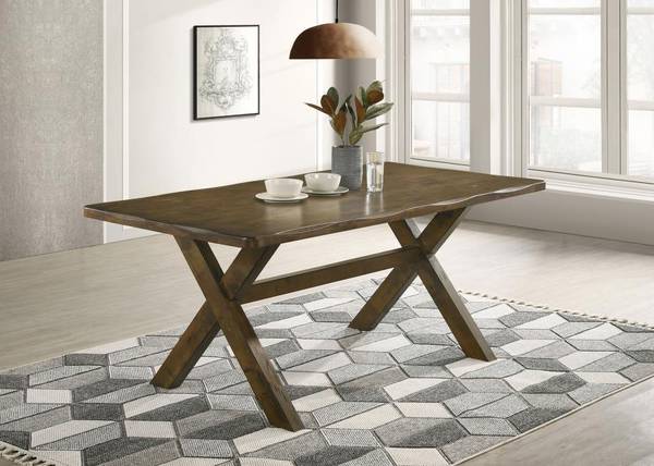 New Rectangular Dining Room Table with Trestle Base! 1