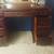 Vintage Mahogany Leather Writing Desk /Vanity Table / Twin Pedestal / 6 thumbnail