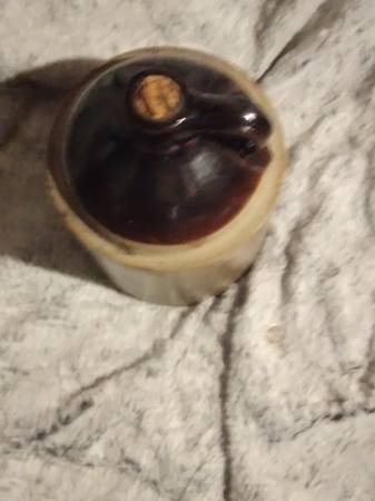 Vintage Whiskey Jug, Bronx NY milk crate & Two flip top bottles 1