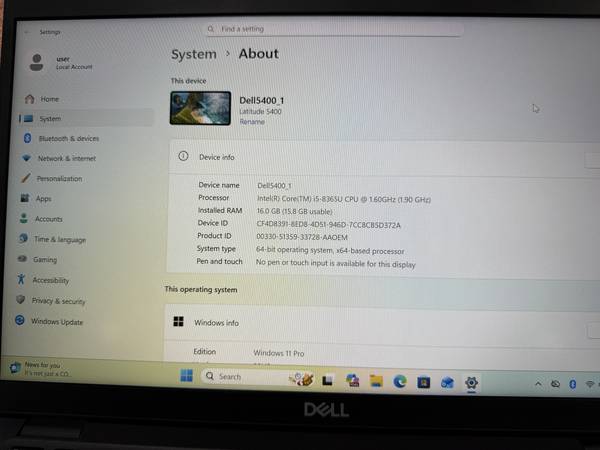 Dell Latitude 5400 1