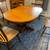 Maple hardwood pedestal dining/kitchen table 4 thumbnail