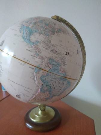 Globe with wood base 1