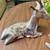 2 Crate & Barrel Silver Plated Seated Reindeer Candle Holder Candelabras 5 thumbnail