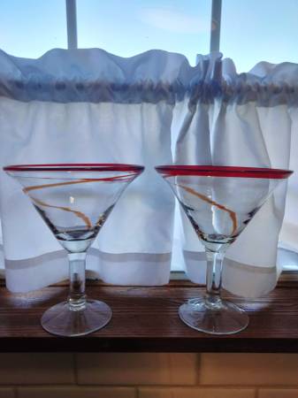 8" Martini Glasses 1