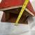 Vintage Hausser Elastolin ? Western Wood Building  Red Roof  19’’ long 8 thumbnail