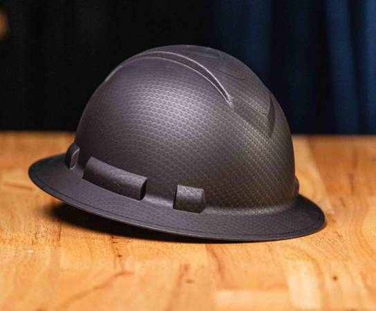 Pyramex Vented Full Brim Hard Hat, Ratcheting Fit, Graphite Pattern 1