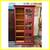 Rojo Red Pine Wood Cabinet With Sliding Glass Pane Doors 2 thumbnail