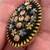 Vintage 1950’s Hand Embroidered Floral Mourning Brooch 3 thumbnail