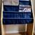 Wooden Magazine Rack with Blue Fabric Pockets - (For Kids) 1 thumbnail