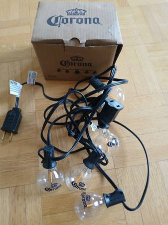 5 Ft CORONA BEER LED GLOBE PATIO/ BAR STRING LIGHTS - new 1