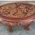 Like new 1960s Asian 7-piece Hand Carved Tea Coffee Table + Stools Set 8 thumbnail