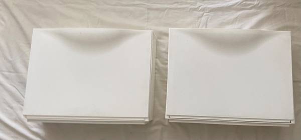 2 Ikea white Trones shoe racks 1
