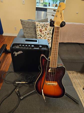 Electric Fender with Amp and stand 1