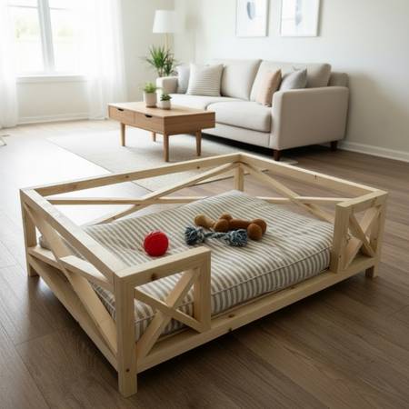 Solid Wood Dog Bed-custom built locally 1