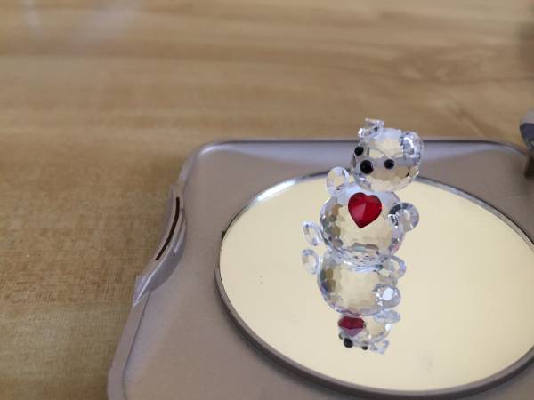 Crystal Bear with Heart 1